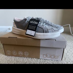 Hey Dude brand shoes never worn Size 9 Karina Silver Python